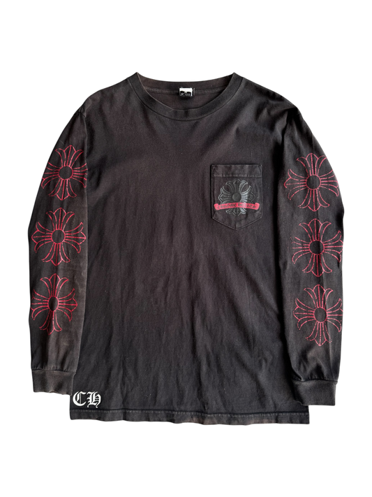 Vintage Chrome Hearts ‘Cracked’ Horseshoe Longsleeves