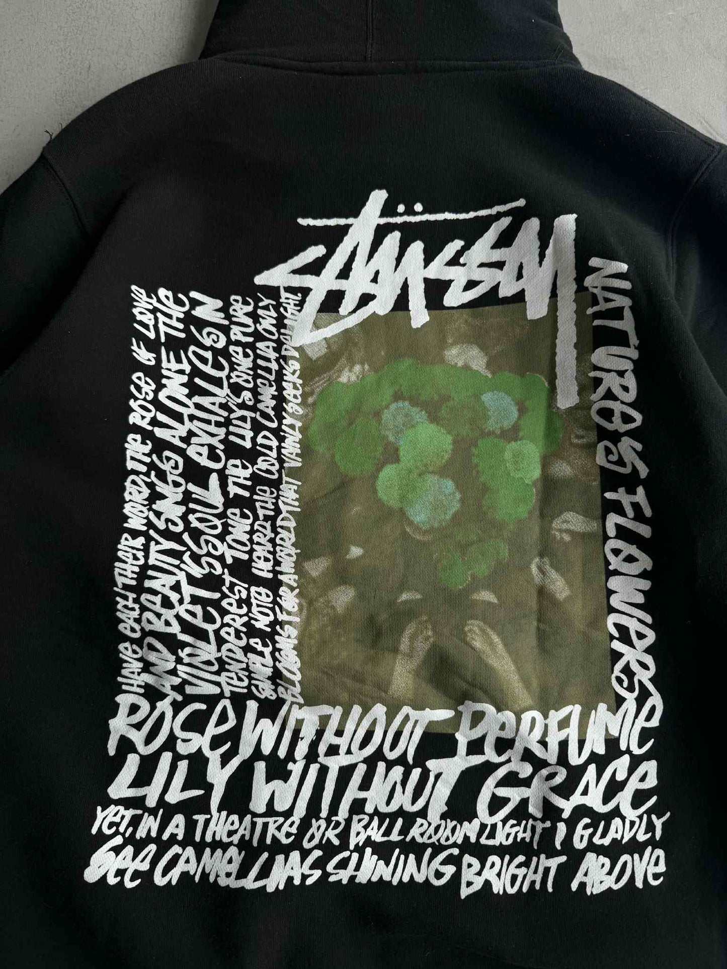 Stussy Camelias Black Hoodie