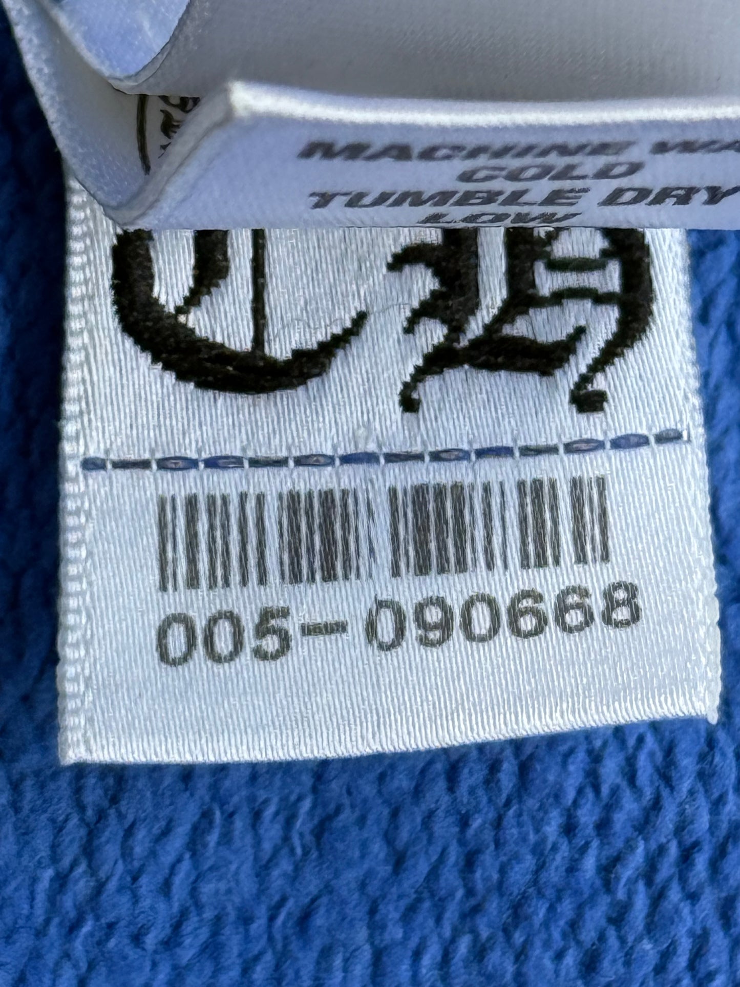 Chrome Hearts Side T-Bar Blue Zip Hoodie