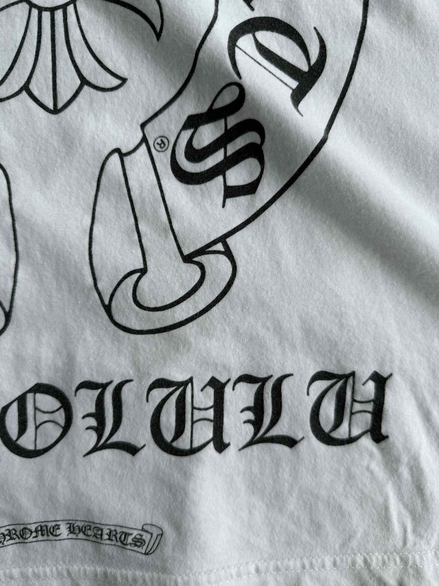 Chrome Hearts White Horseshoe Honolulu Tee