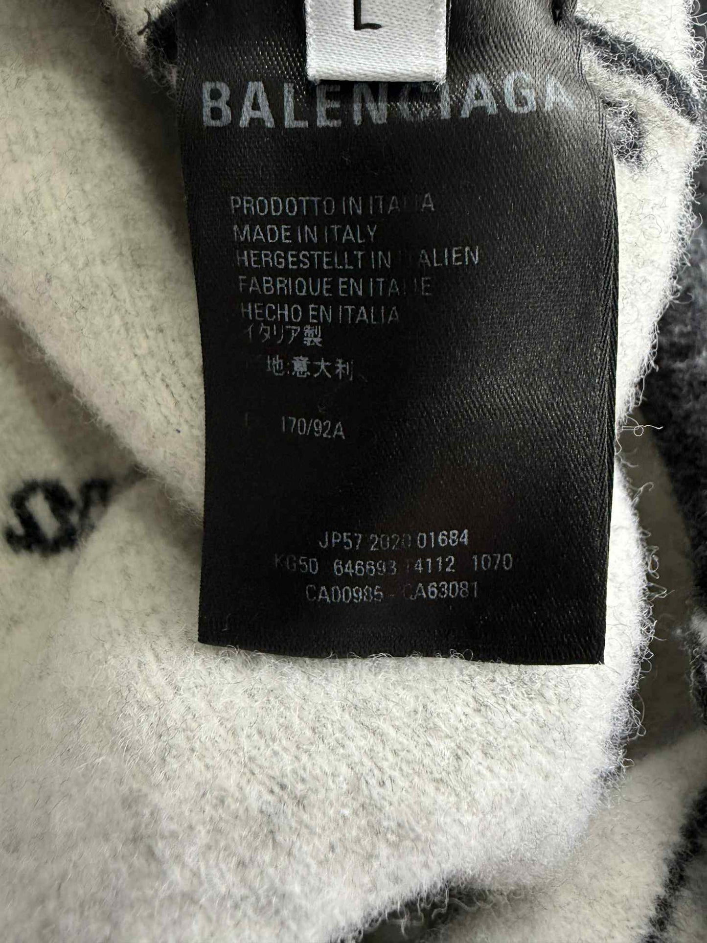 Balenciaga All Over Print Logo Sweater