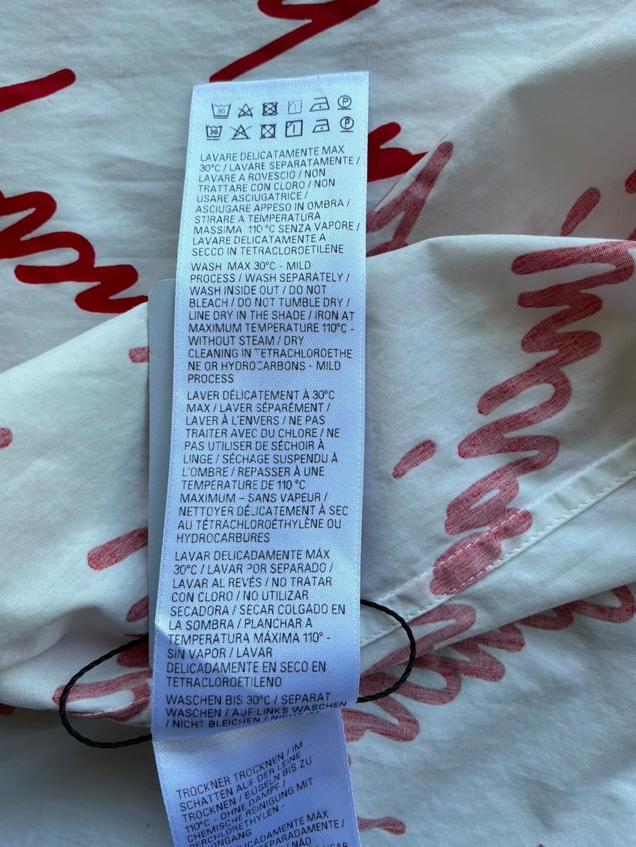 Balenciaga Lipstick Script All Over Print Shirt