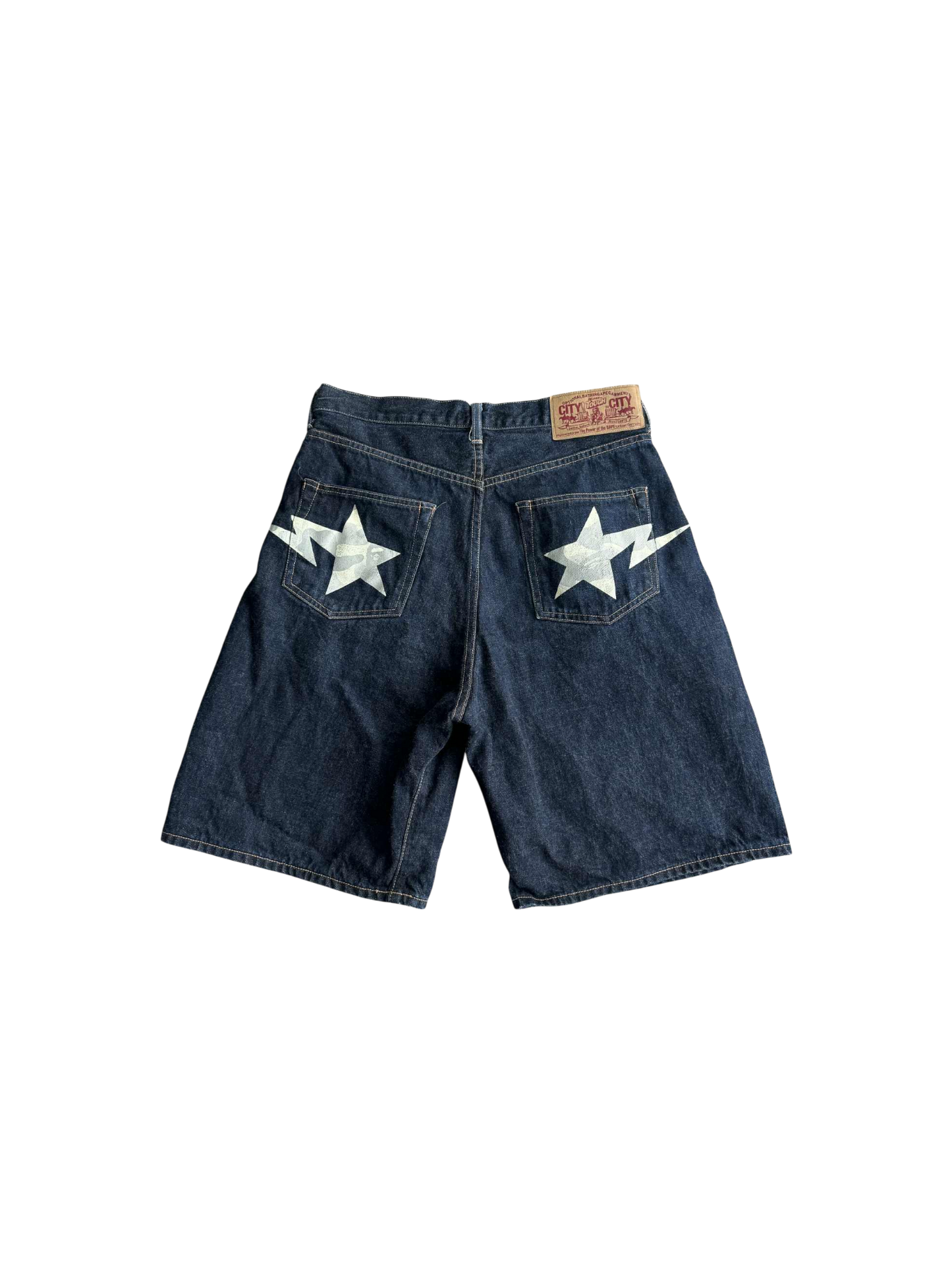 Bape Sta Camou Denim Shorts
