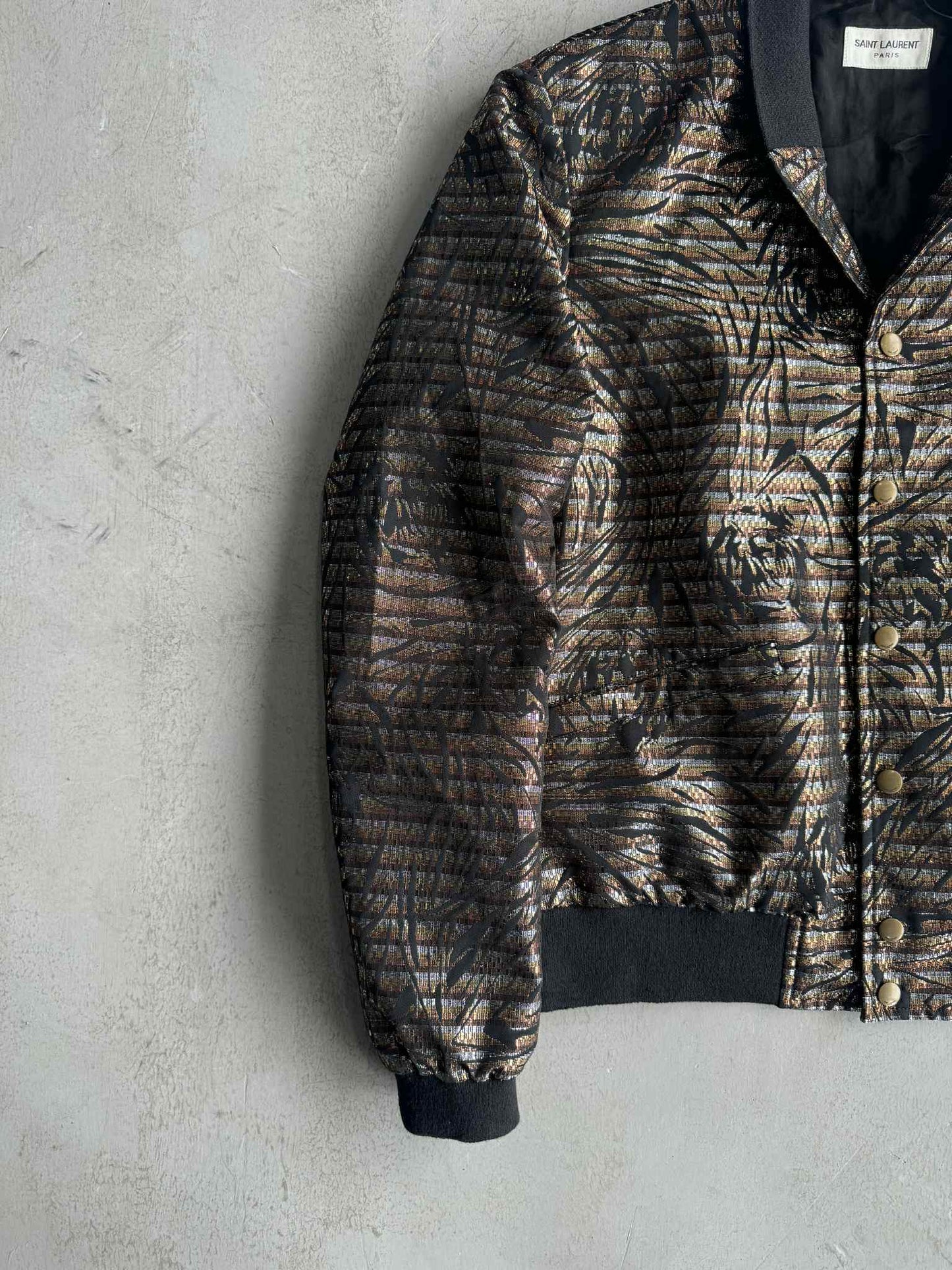 Saint Laurent Metallic Bomber Jacket