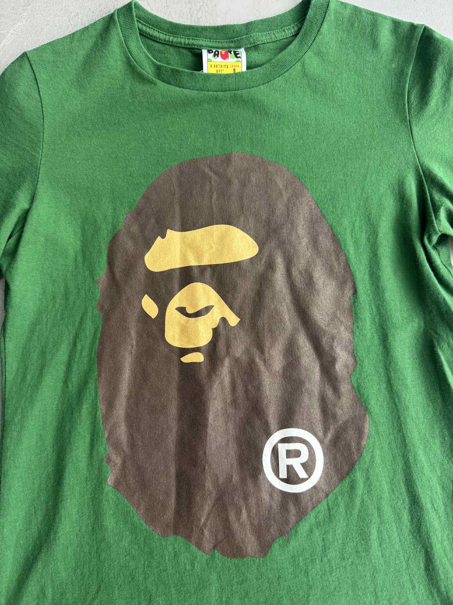 Bape Big Head Green Tee