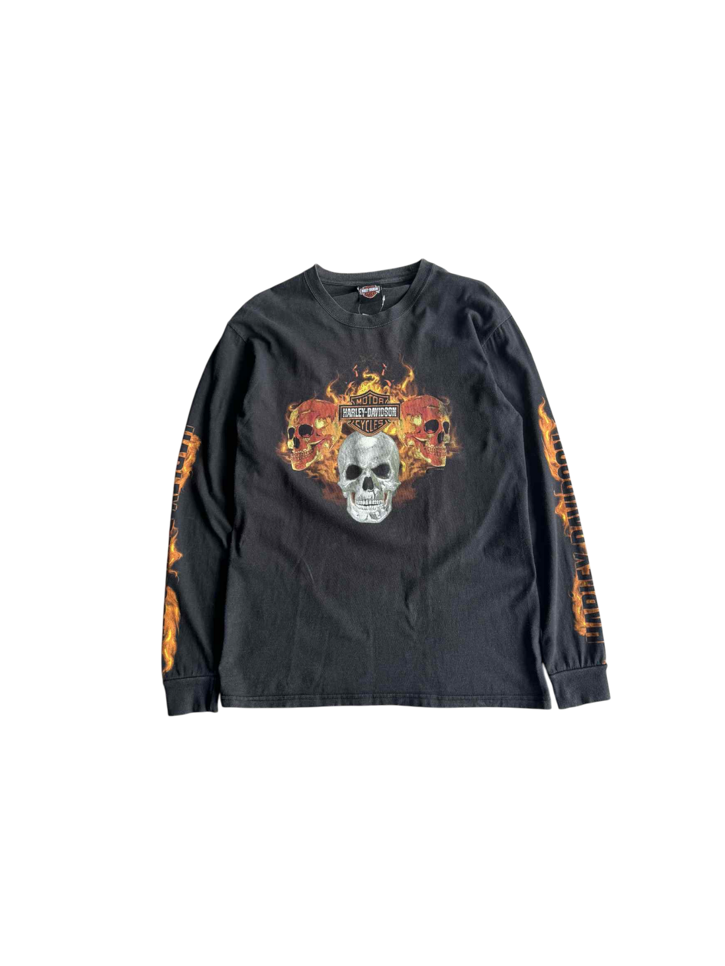 Harley Davidson Flame Skull Longsleeve Shirt