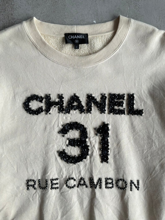 Chanel 31 Rue Cambon Beaded Crewneck