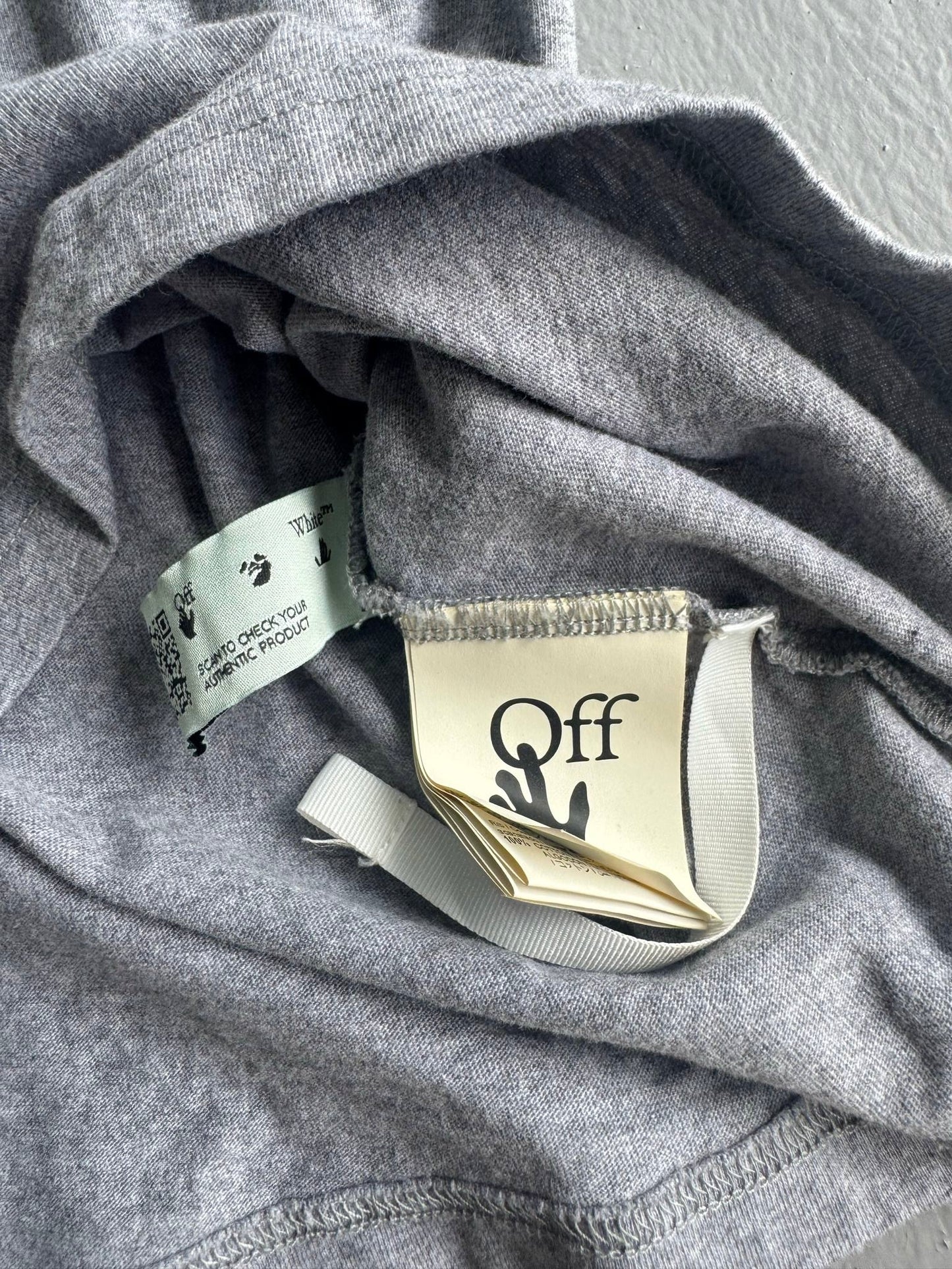 Womens Off-White Embroidered Logo Tee