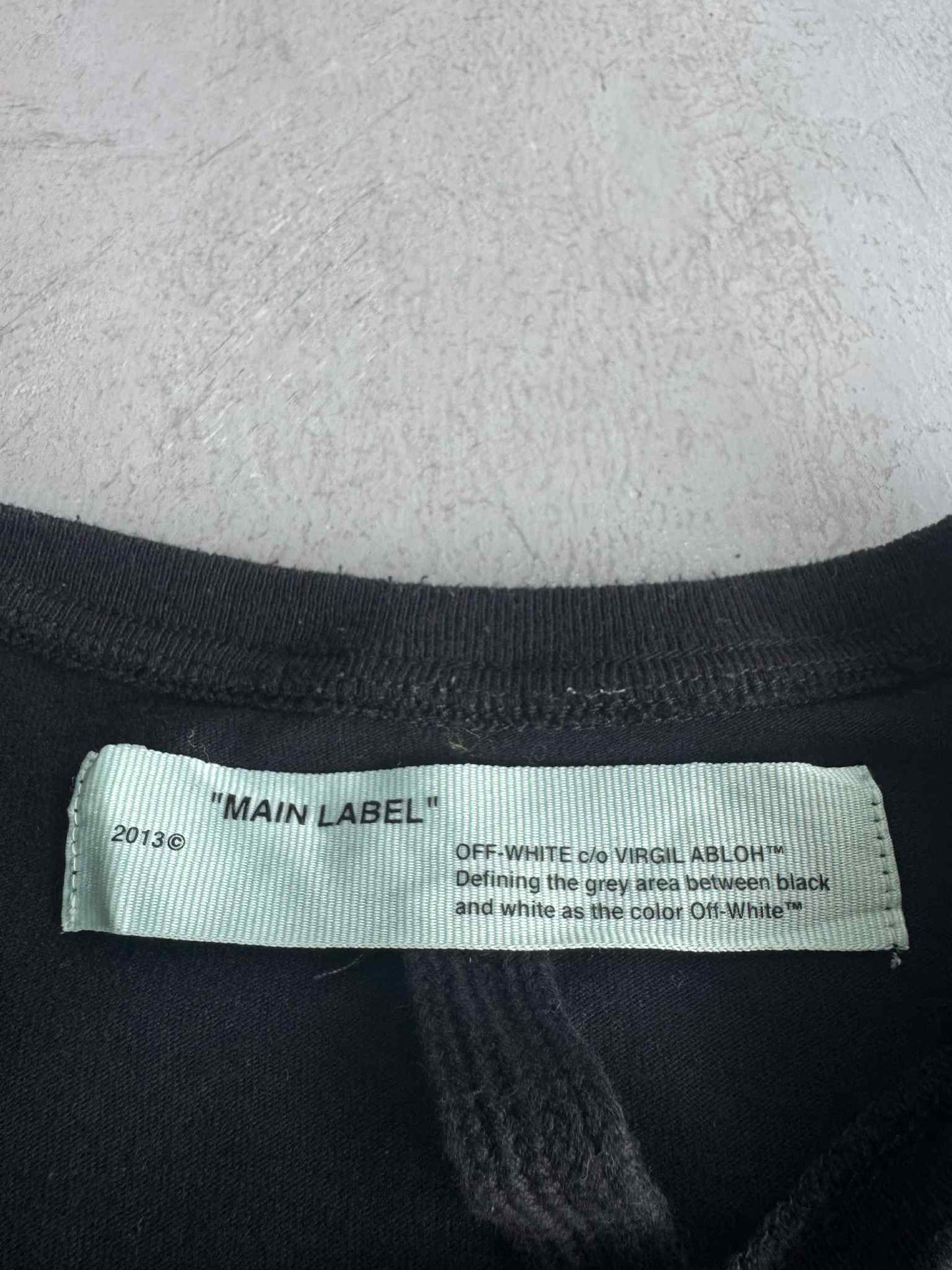 Off- White Diagonal Logo Black Tee