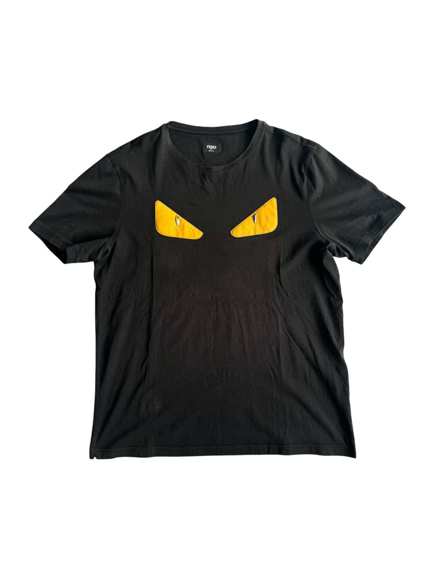 Fendi ‘Monster’ Leather Logo Tee