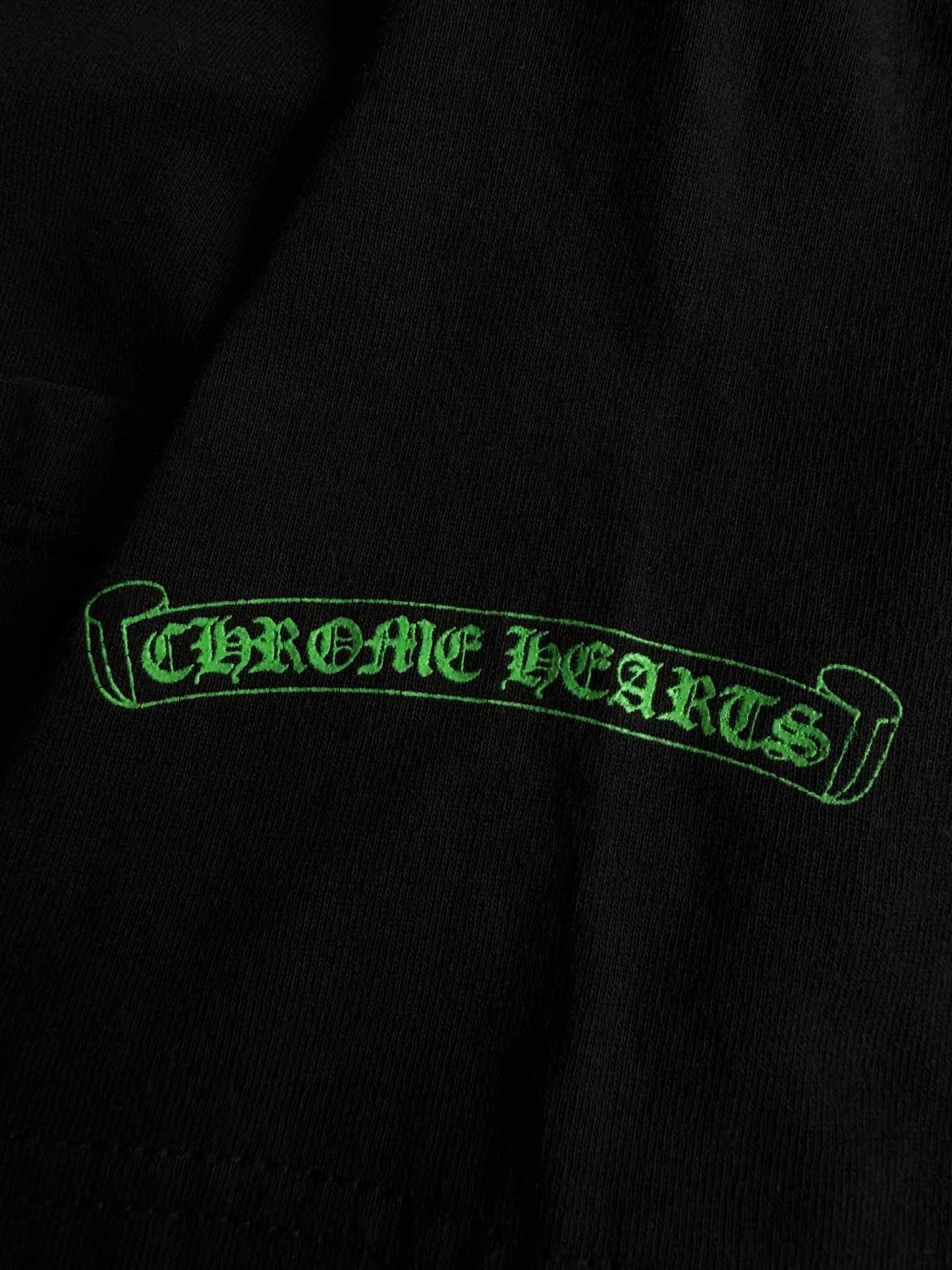 Chrome Hearts Green Cross Scroll Pocket Tee