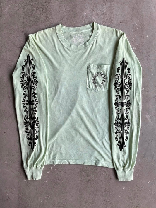 Chrome Hearts GITD Horseshoe Floral Longsleeves