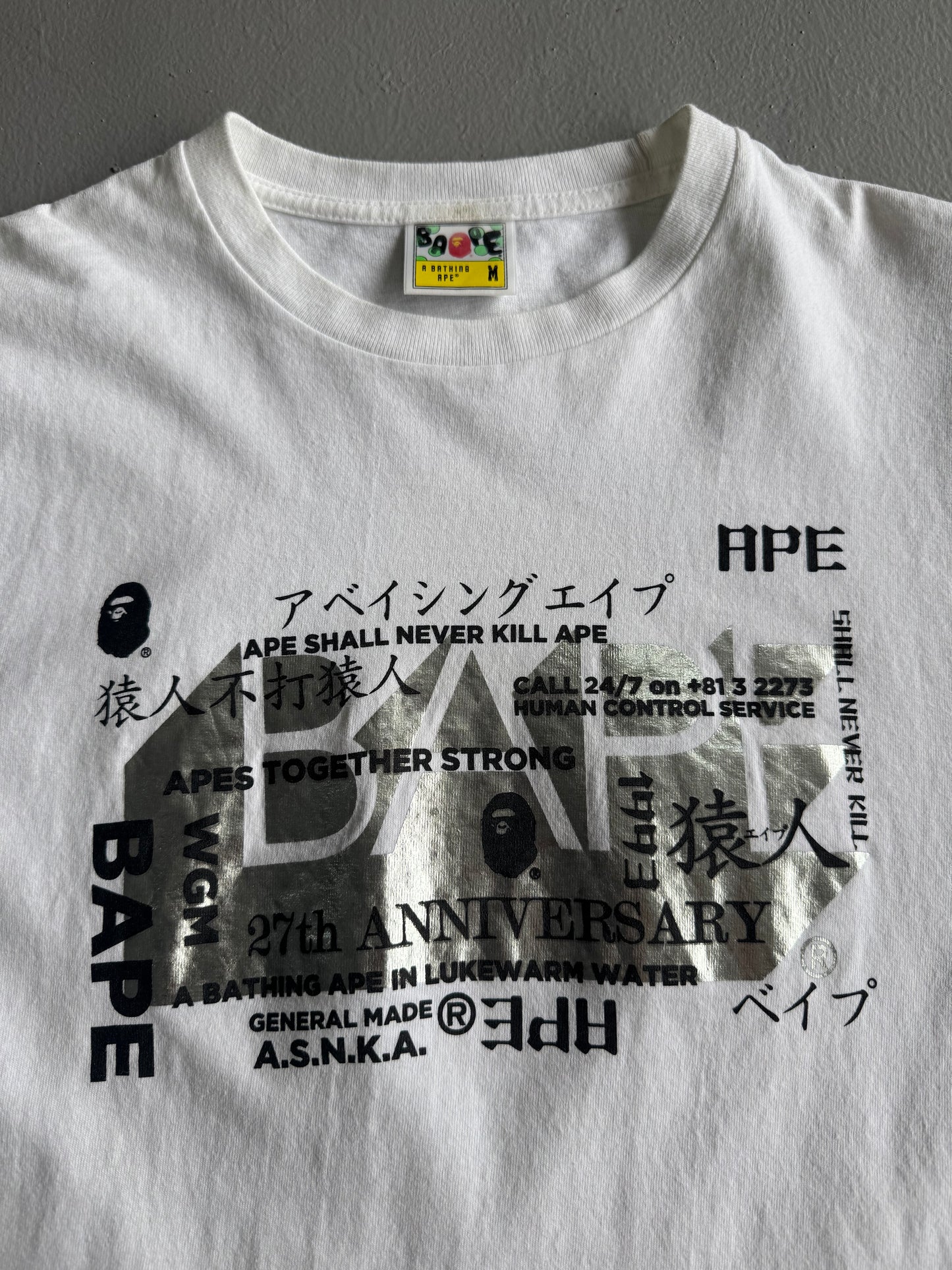 Bape 27TH Anniversary Foil Tee