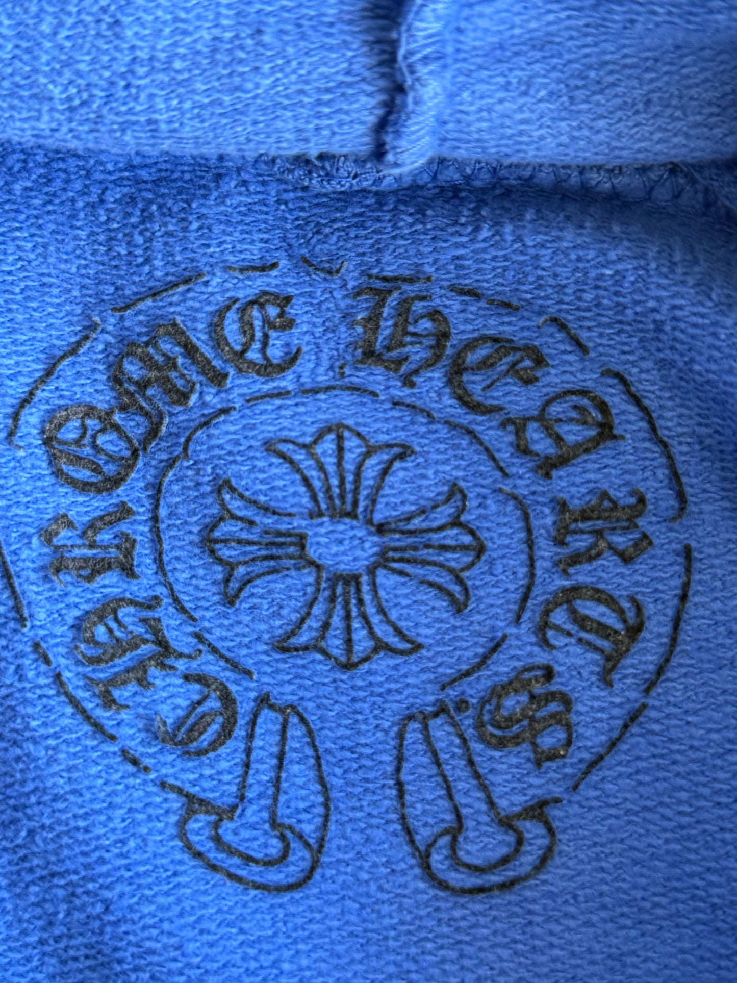 Chrome Hearts Side T-Bar Blue Zip Hoodie