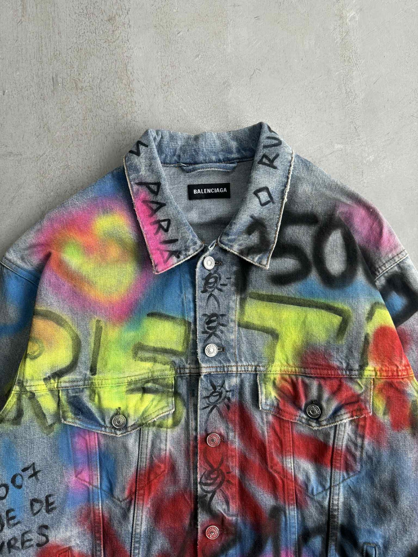 Balenciaga Graffiti Denim Jacket