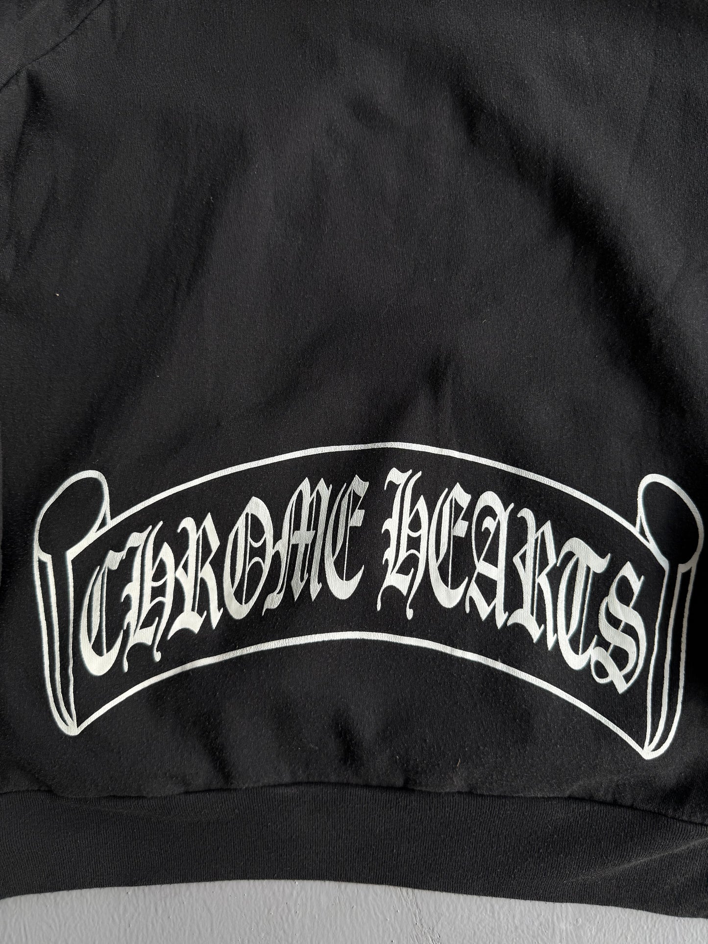 Vintage Chrome Hearts Scroll Logo Hoodie