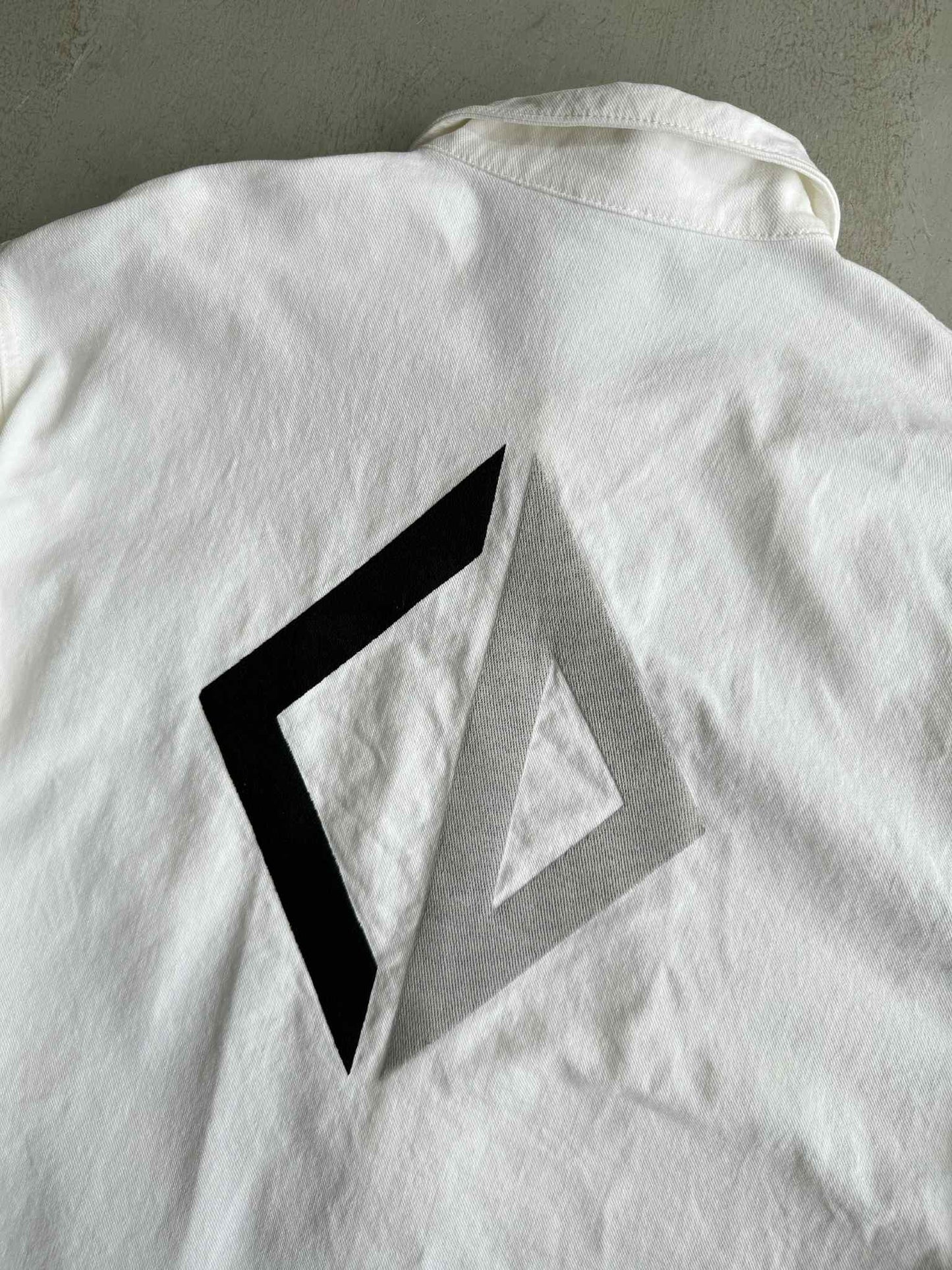 Dior Embroidered Cd Letter Denim White Jackrt