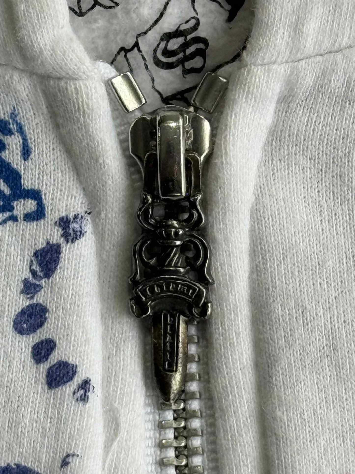Chrome Hearts Full Print Logo Zip Up Hoodie