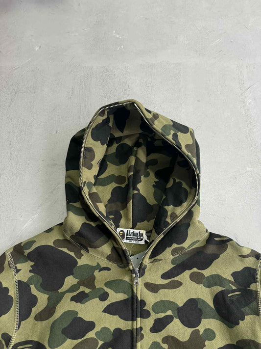 Bape 1st Camou Green Full Zip Hoodie