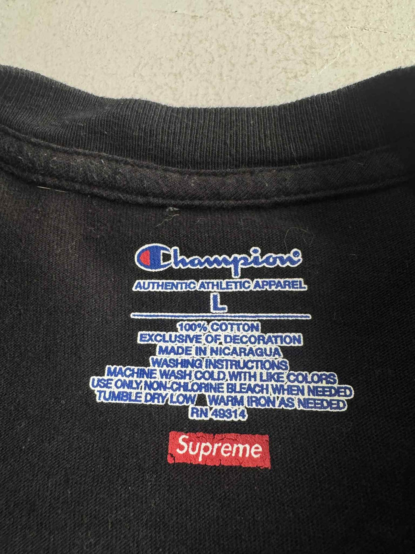 Supreme Champion Black Short Sleeve Top