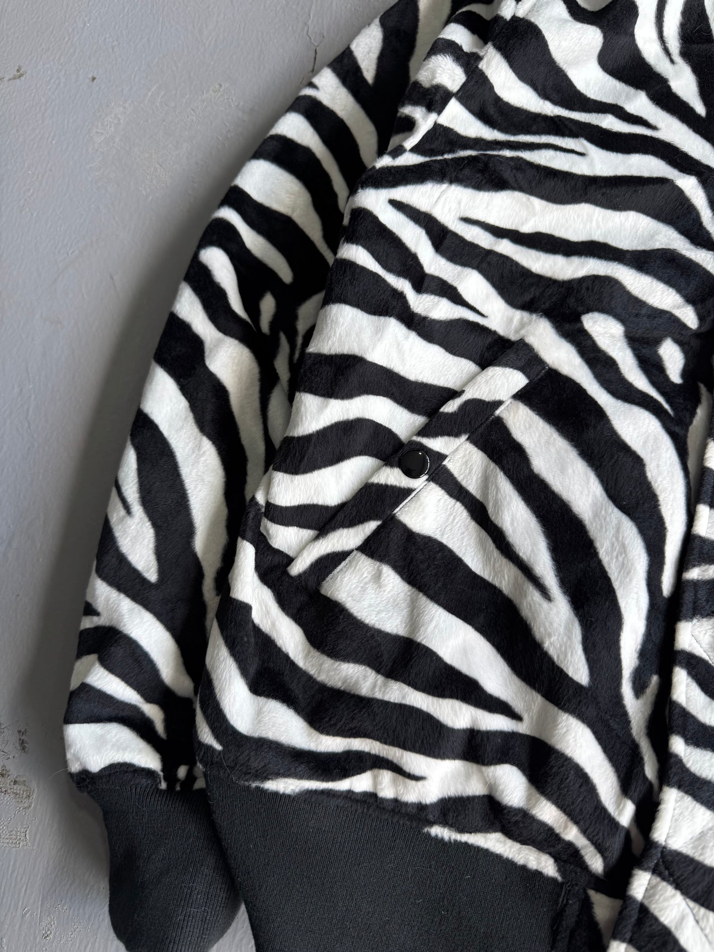 Supreme Reversible Zebra Bomber Jacket