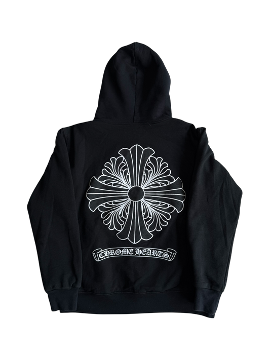 Chrome Hearts ‘Floral Plus’ Thermal Zip Hoodie