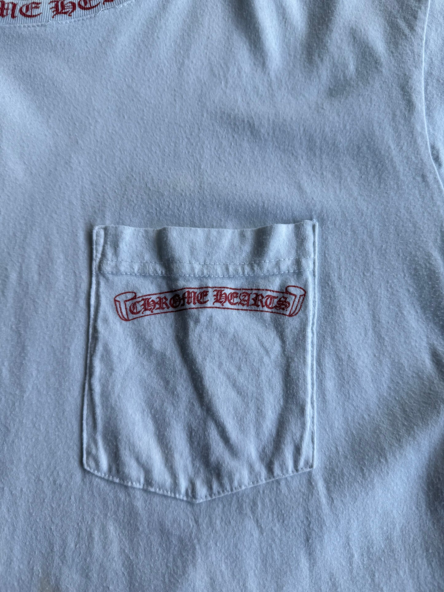 Chrome Hearts Red Script Horseshoe Tee