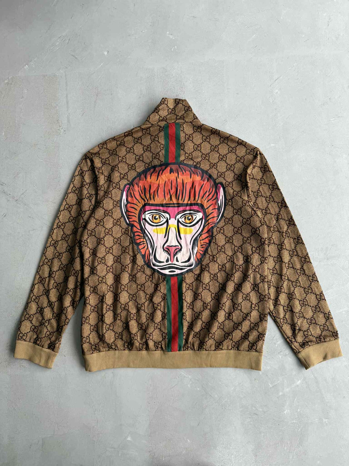 Gucci zip Jacket Monogram Monkey Back Design