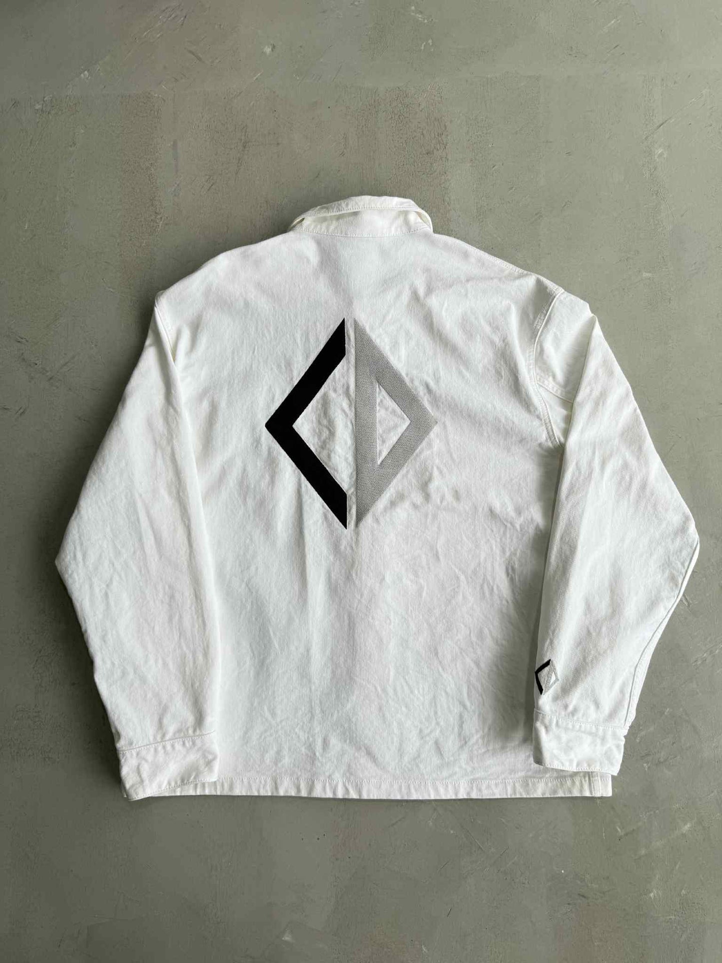 Dior Embroidered Cd Letter Denim White Jackrt