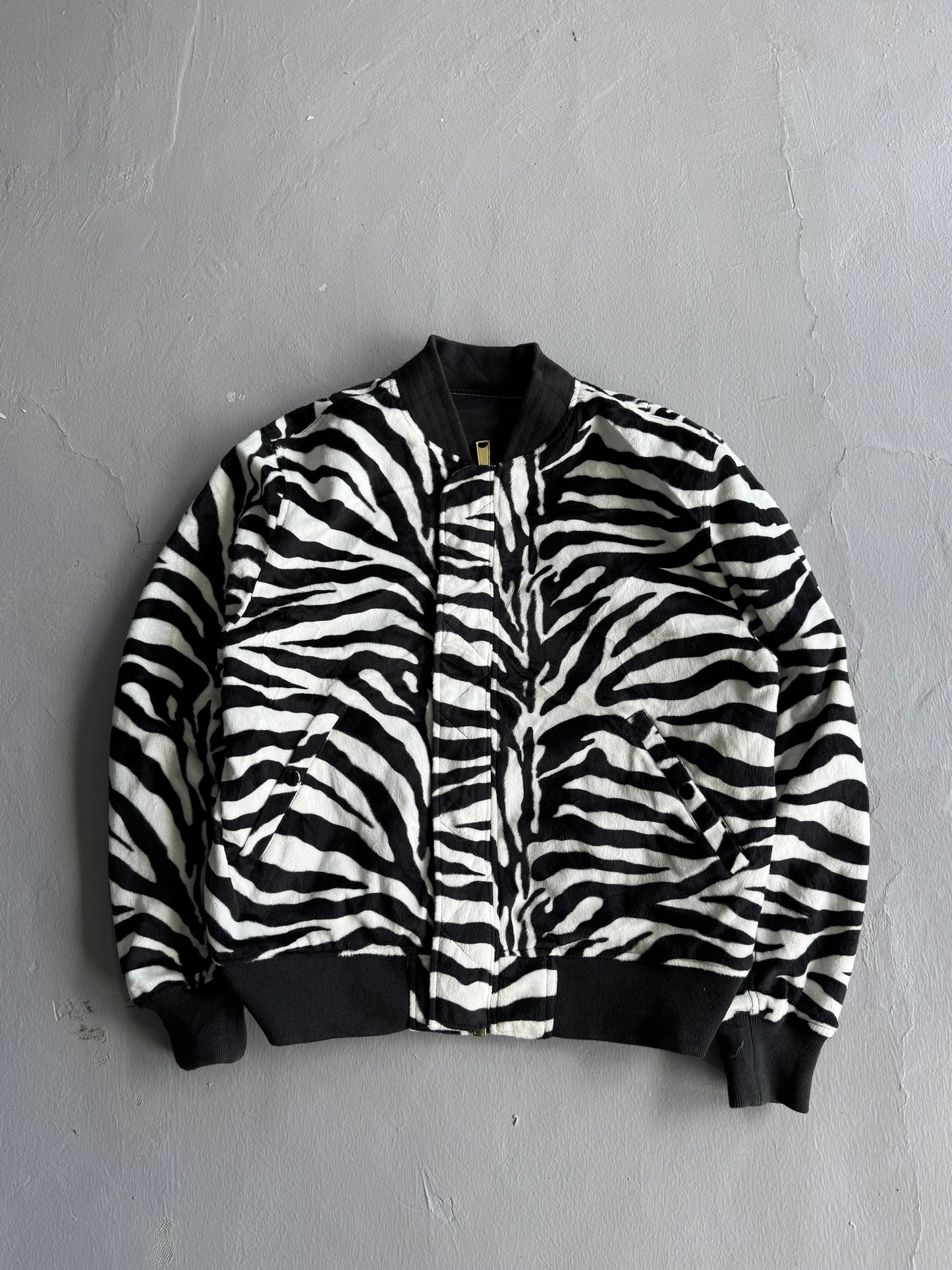 Supreme Reversible Zebra Bomber Jacket