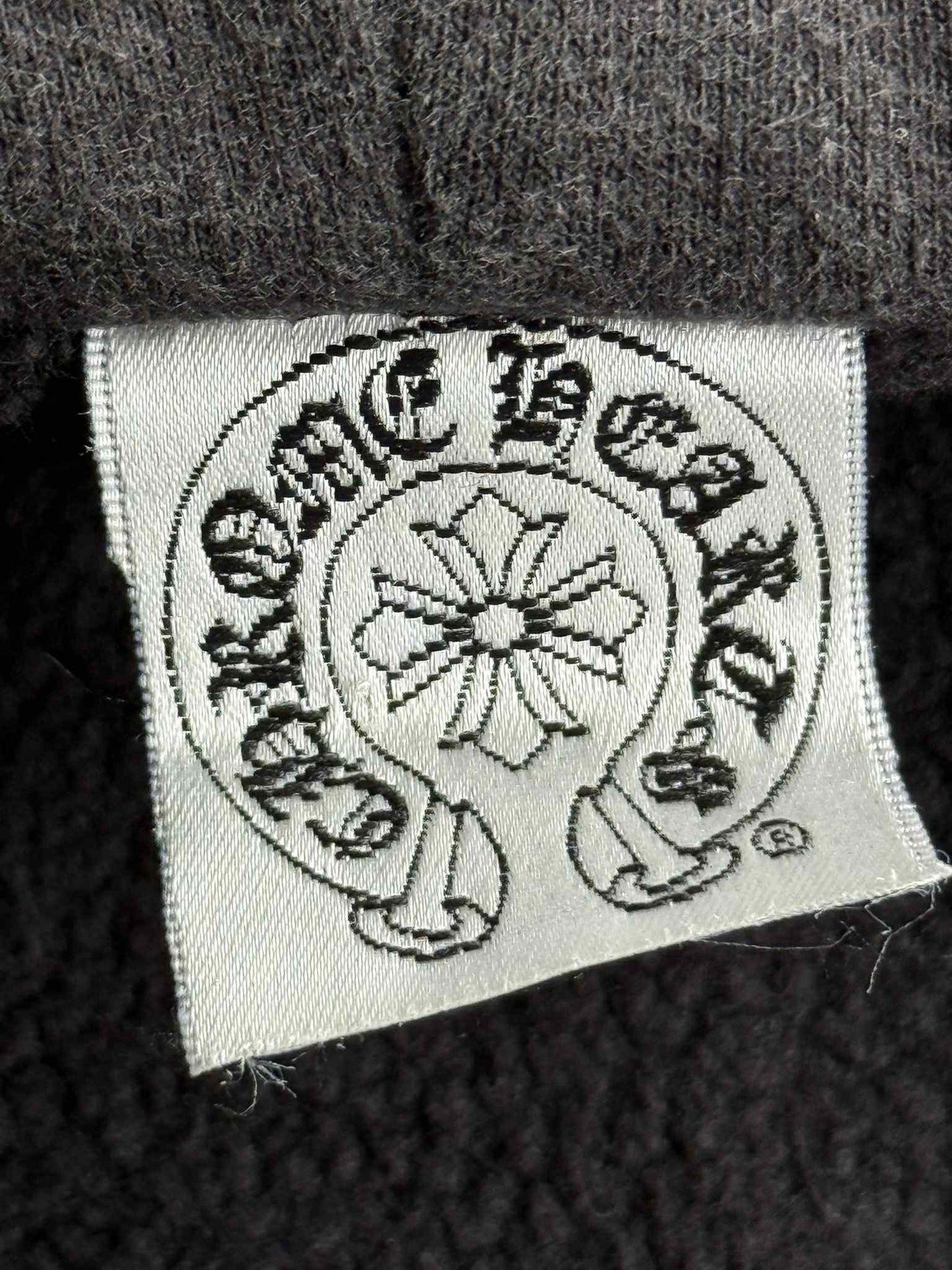 Rare Vintage Chrome Hearts Leather Patch Zip Hoodie