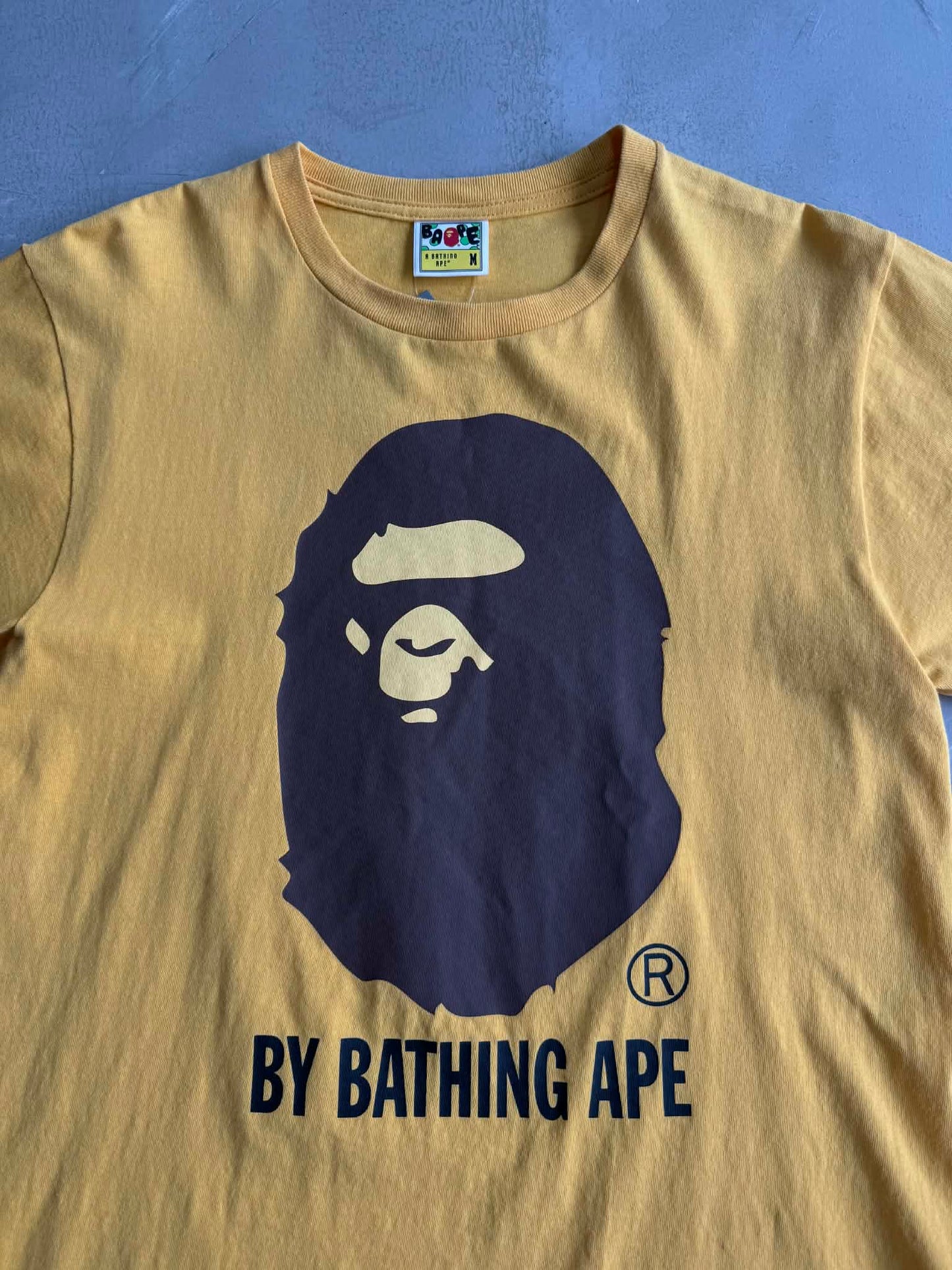 Bape Big Head Tee in Yellow