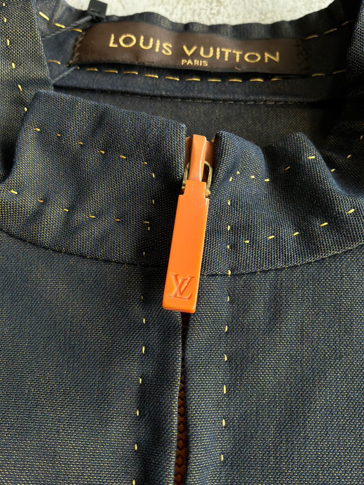 Womens Louis Vuitton Satin Orange Button Jacket