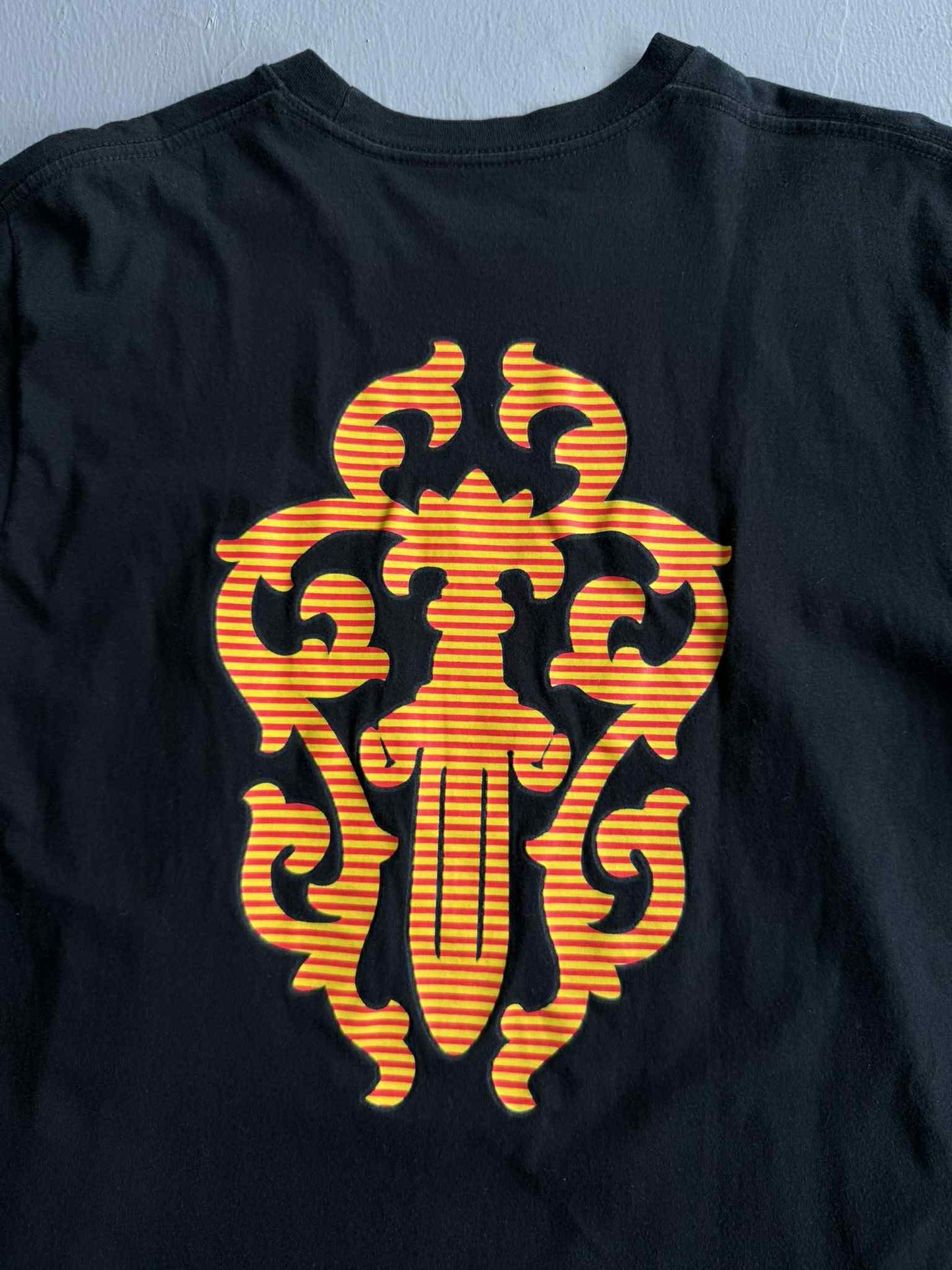 Chrome Hearts Orange Stripes Logo Tee