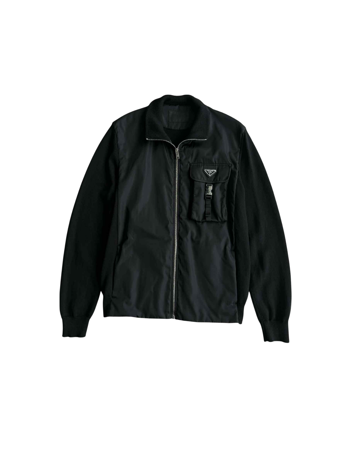 Prada triangle Logo Black Jacket