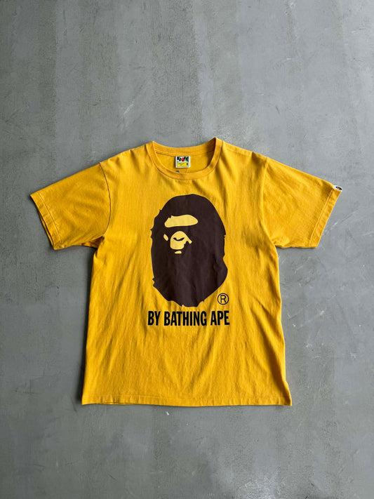 Bape Big Head Tee in Yellow
