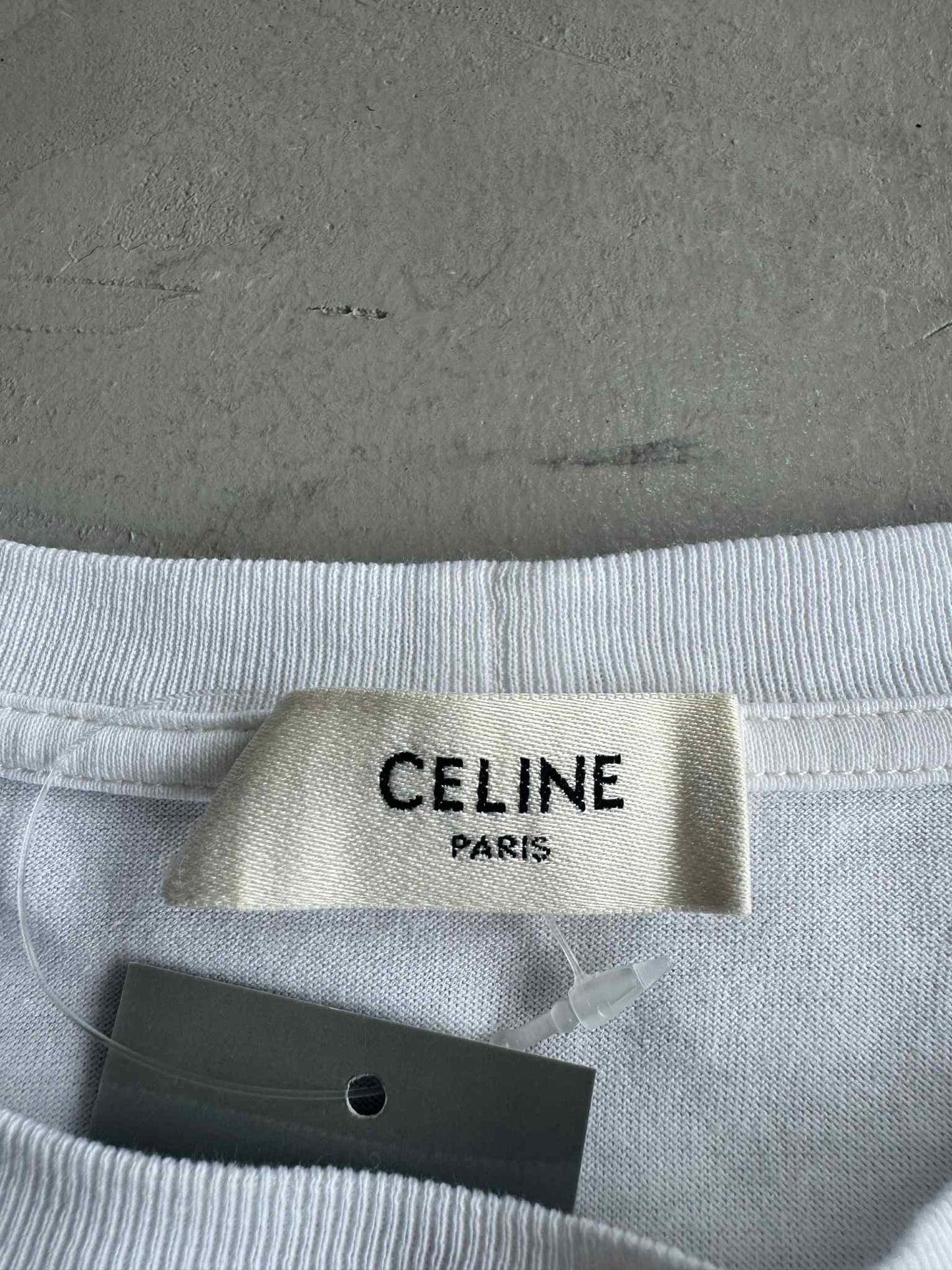 Celine Spellout Design White Shirt