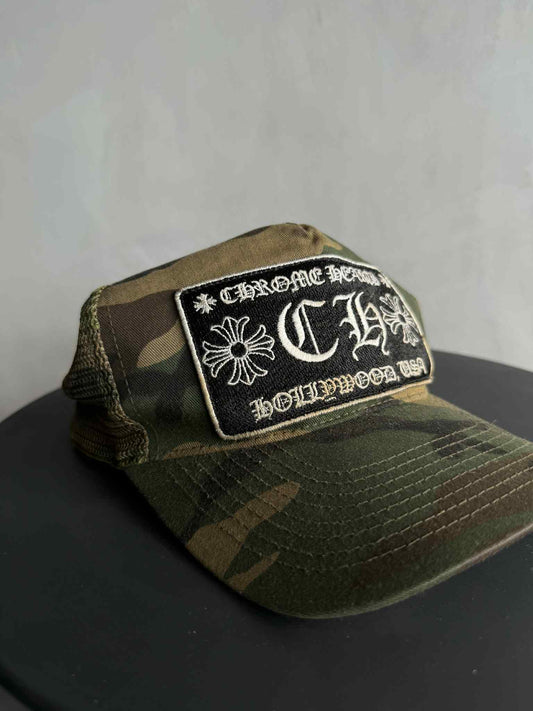 Vintage Chrome Hearts Camouflage Trucker Hat