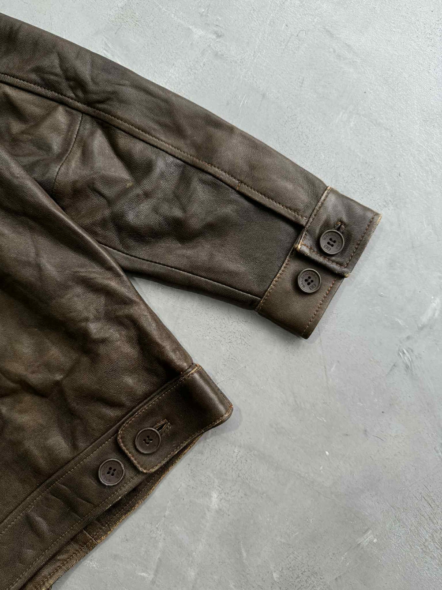 Balenciaga Leather Brown Jacket