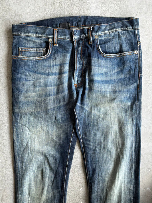Dior Homme Kva Distressed Raw Denim Jeans
