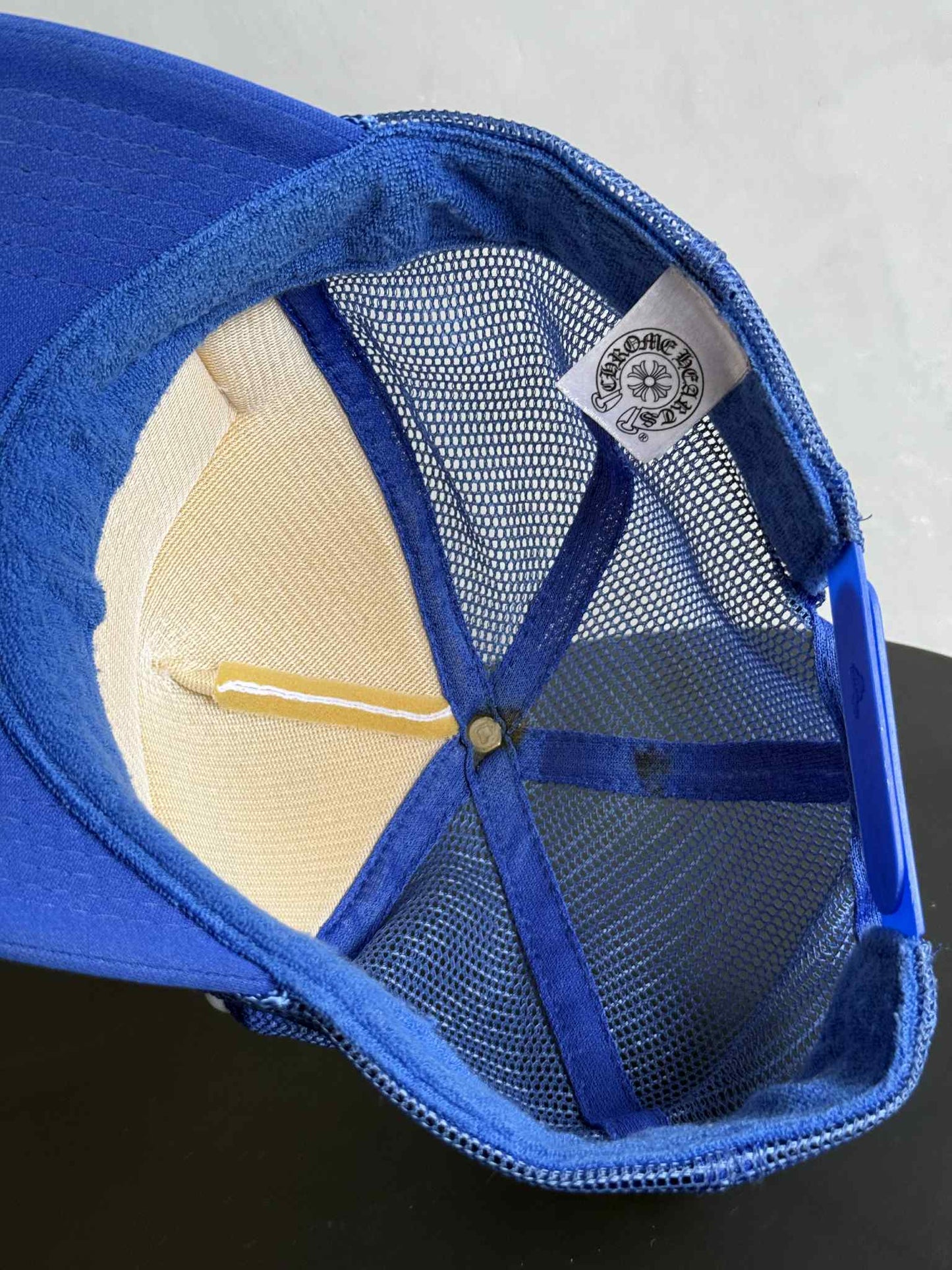Chrome Hearts Red on Blue Trucker Hat