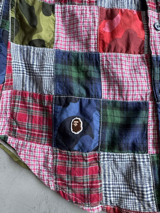 Bape Patchwork Button Up Shirt