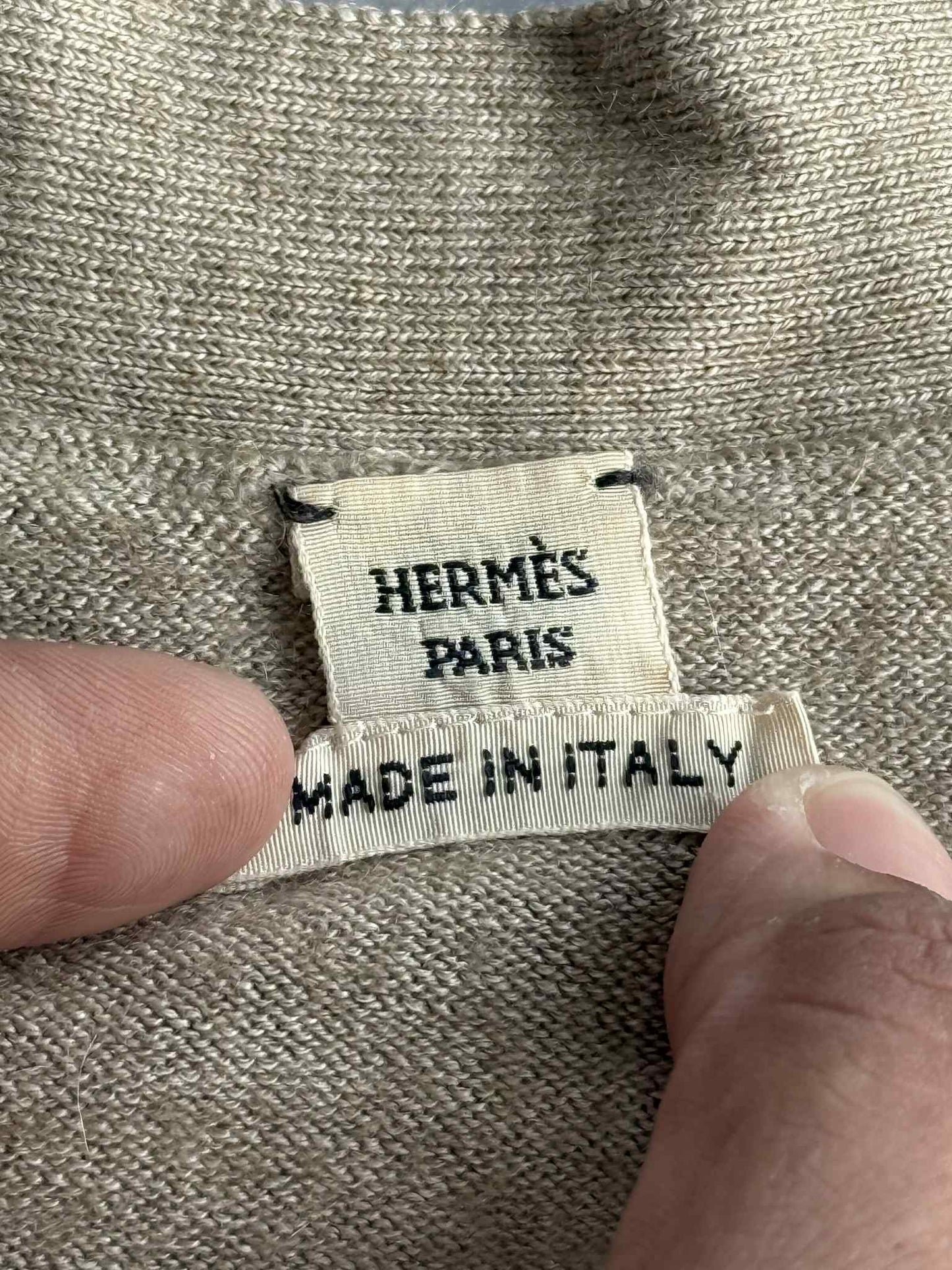 Hermes Cardigan Cashmere Light Beige