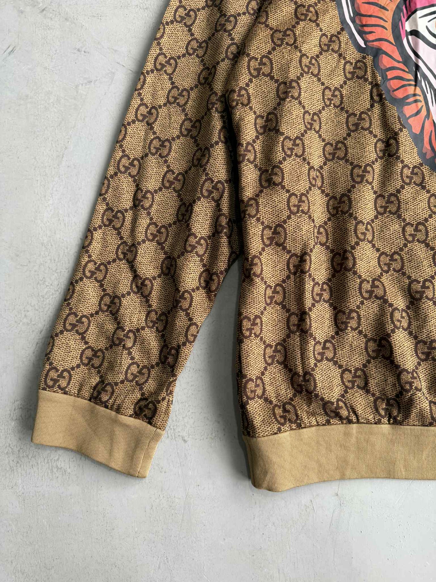 Gucci zip Jacket Monogram Monkey Back Design