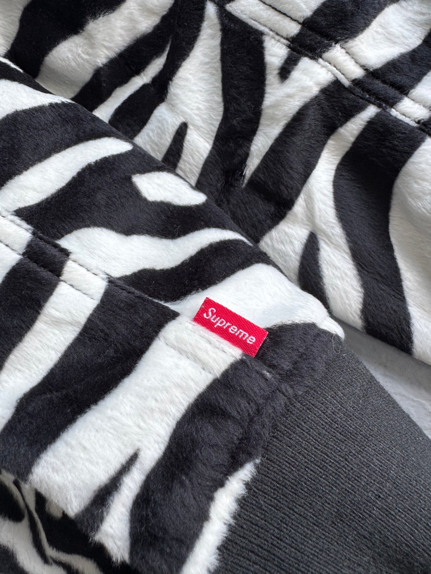 Supreme Reversible Zebra Bomber Jacket
