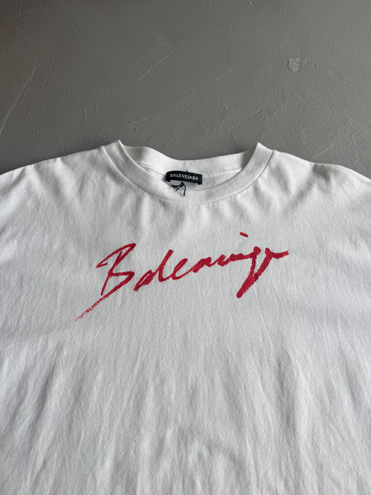 Balenciaga Lipstick Script Tee