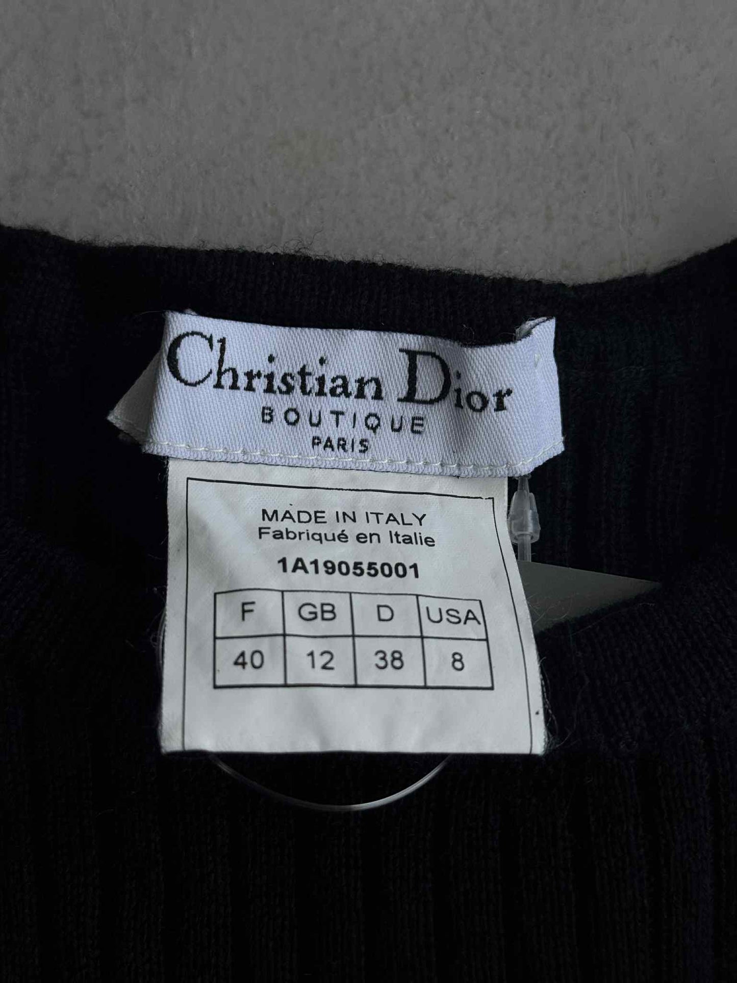 Christian Dior Short Sleeve Navy Blue Sweater