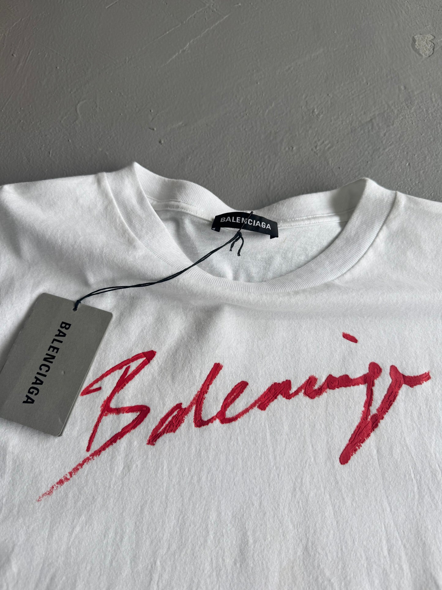 Balenciaga Lipstick Script Tee