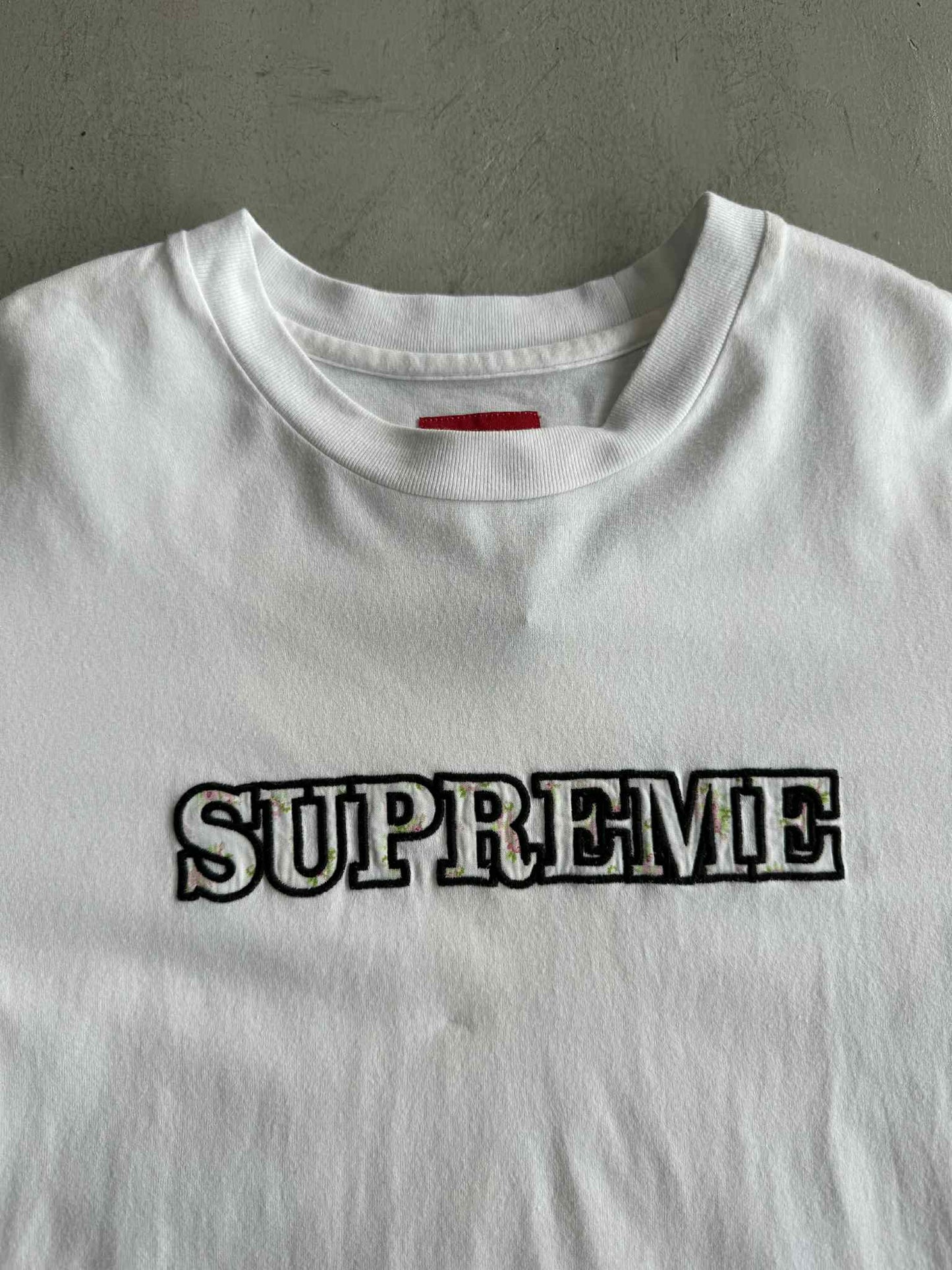 Supreme Floral Logo Script Tee