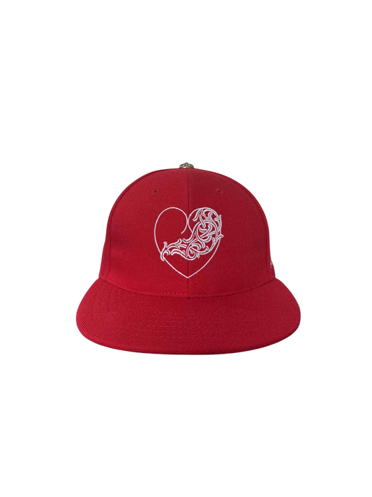 Chrome Hearts Red “Love you” Fitted Hat